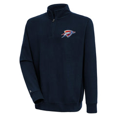 NBA - Oklahoma City Thunder Antigua Victory Quarter-Zip Pullover Top - Navy