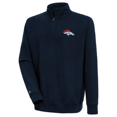 Denver Broncos Antigua Victory Quarter-Zip Pullover Top Navy - NFL
