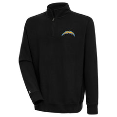 Los Angeles Chargers Antigua Victory Quarter-Zip Pullover Top Black - NFL