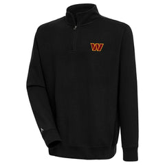 Washington Commanders Antigua Victory Quarter-Zip Pullover Top Black - NFL