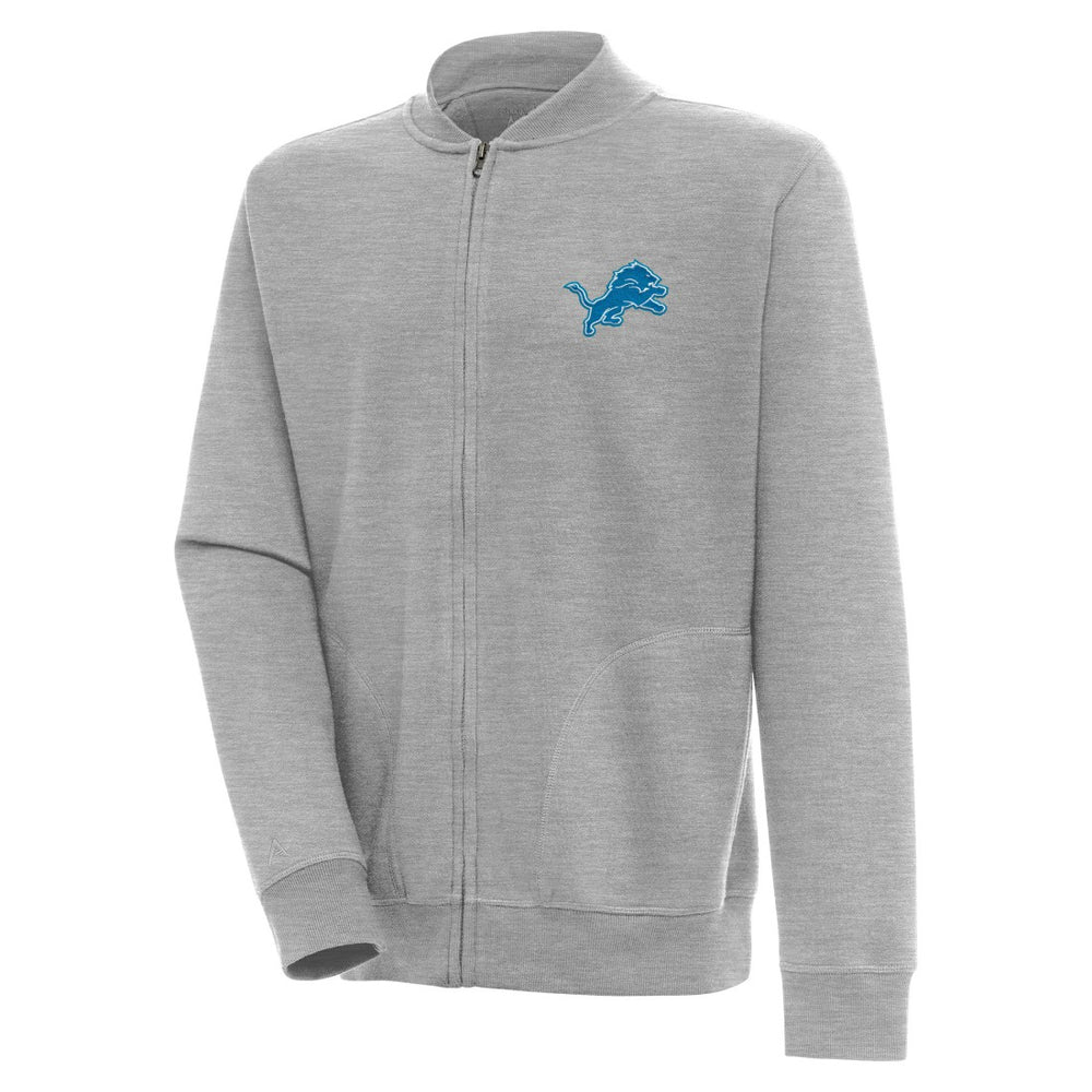 Detroit Lions Antigua Victory Full-Zip Jacket Heather Gray - NFL