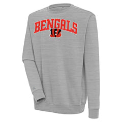 Cincinnati Bengals Antigua Victory Chenille Pullover Sweatshirt Heather Gray - NFL