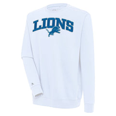 Detroit Lions Antigua Victory Chenille Pullover Sweatshirt White - NFL