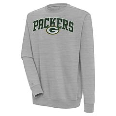 Green Bay Packers Antigua Victory Chenille Pullover Sweatshirt Heather Gray - NFL