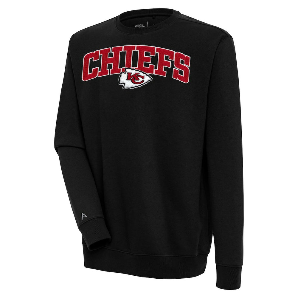 Kansas City Chiefs Antigua Victory Chenille Pullover Sweatshirt Black - NFL