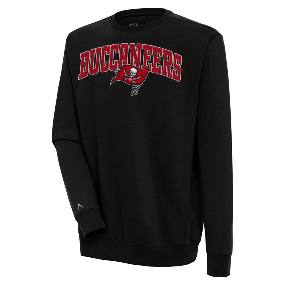 Tampa Bay Buccaneers Antigua Victory Chenille Pullover Sweatshirt Black - NFL
