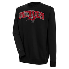 Tampa Bay Buccaneers Antigua Victory Chenille Pullover Sweatshirt Black - NFL