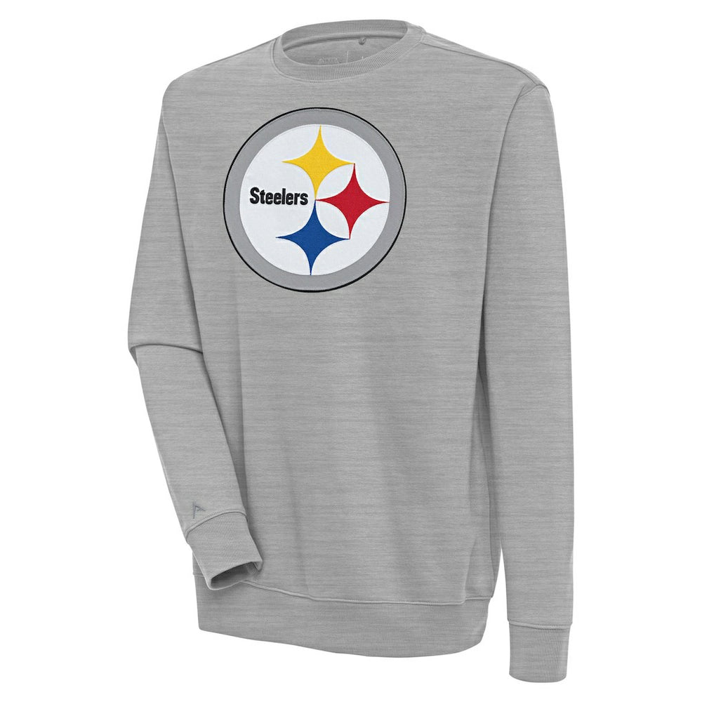 Pittsburgh Steelers Antigua Victory Pullover Sweatshirt Heather Gray - NFL