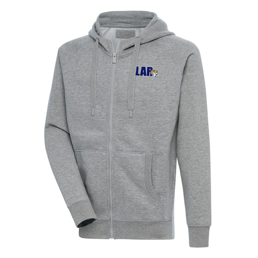 Los Angeles Rams Antigua Victory Full-Zip Hoodie Heather Gray - NFL