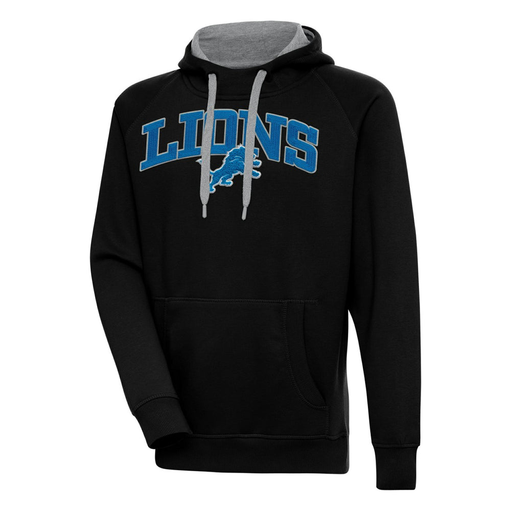 Detroit Lions Antigua Victory Pullover Hoodie Black - NFL