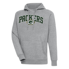 Green Bay Packers Antigua Victory Pullover Hoodie Heather Gray - NFL