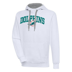 Miami Dolphins Antigua Victory Pullover Hoodie White - NFL