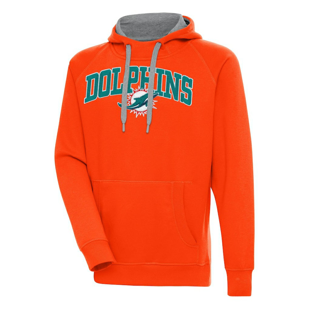 Miami Dolphins Antigua Victory Pullover Hoodie Orange - NFL