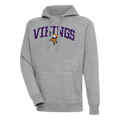 Minnesota Vikings Antigua Victory Pullover Hoodie Heather Gray - NFL