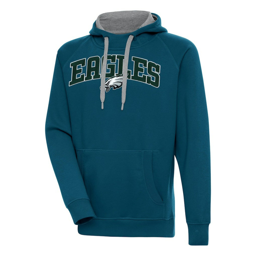 Philadelphia Eagles Antigua Victory Pullover Hoodie Midnight Green - NFL