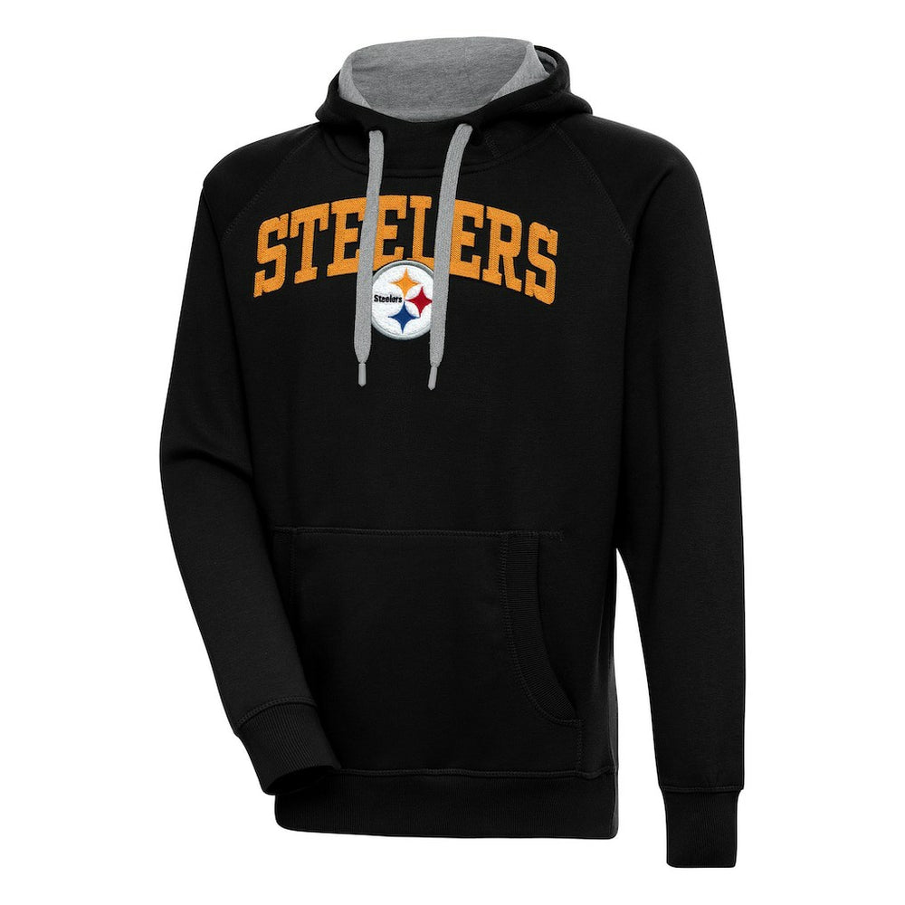 Pittsburgh Steelers Antigua Victory Pullover Hoodie Black - NFL