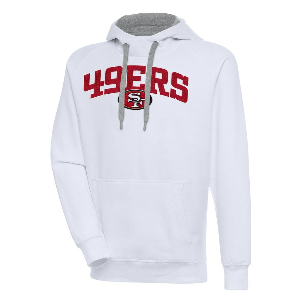 San Francisco 49ers Antigua Victory Pullover Hoodie White - NFL