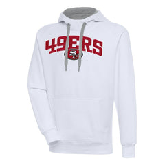 San Francisco 49ers Antigua Victory Pullover Hoodie White - NFL