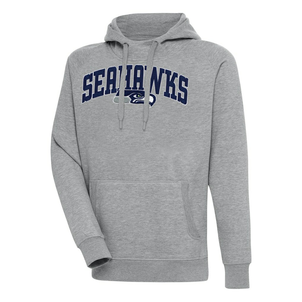 Seattle Seahawks Antigua Victory Pullover Hoodie Heather Gray - NFL