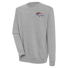 Denver Broncos Antigua Victory Pullover Sweatshirt Heather Gray - NFL