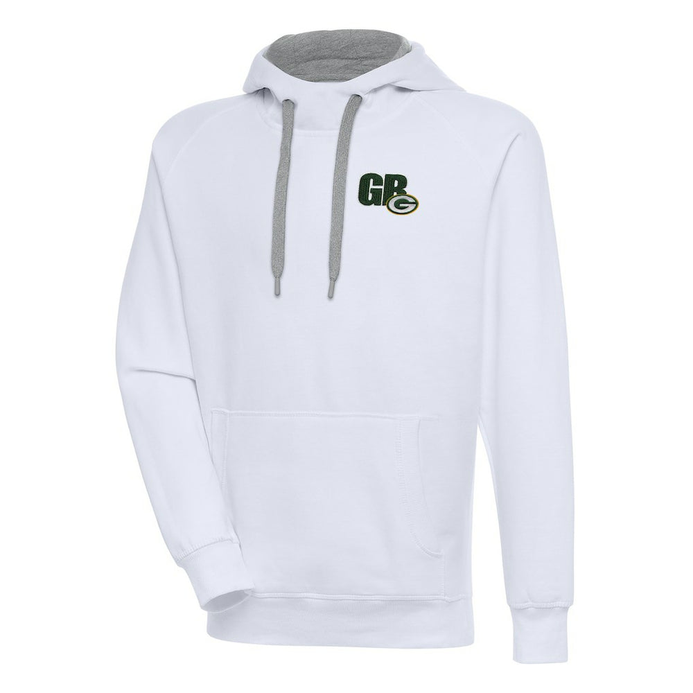 Green Bay Packers Antigua Victory Pullover Hoodie White - NFL