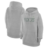 Green Bay Packers G-III 4Her by Carl Banks Women's Dot Print Pullover Hoodie Heather Gray - NFL