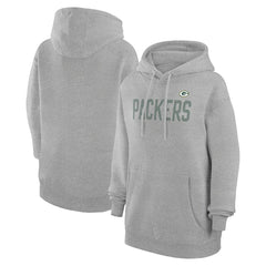 Green Bay Packers G-III 4Her by Carl Banks Women's Dot Print Pullover Hoodie Heather Gray - NFL