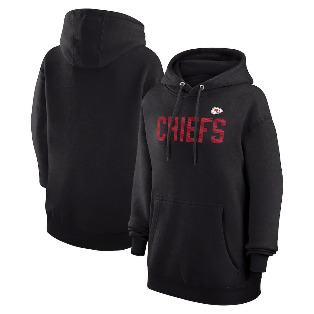 Kansas City Chiefs G-III 4Her by Carl Banks Women's Dot Print Pullover Hoodie Black - NFL