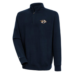 Nashville Predators - Antigua Victory Quarter-Zip Pullover Top Navy