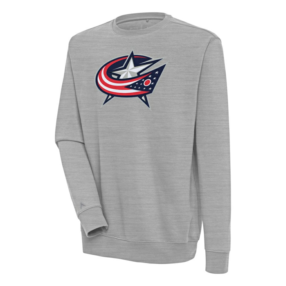 Columbus Blue Jackets - Antigua Victory Pullover Sweatshirt Heather Gray