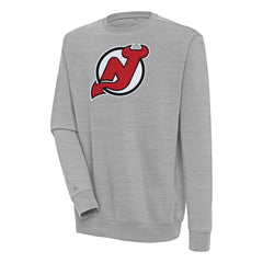 New Jersey Devils - Antigua Victory Pullover Sweatshirt Heather Gray