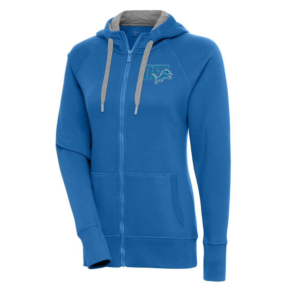 Detroit Lions Antigua Women's Victory Full-Zip Hoodie Blue - NFL