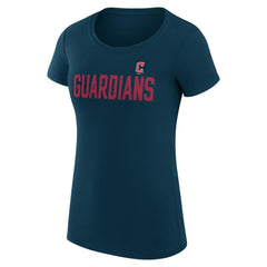 Cleveland Guardians G-III 4Her by Carl Banks Women's Super-Slim Fit Lightweight Dot Print T-Shirt Clearance