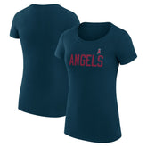 Los Angeles Angels G-III 4Her by Carl Banks Women's Super-Slim Fit Lightweight Dot Print T-Shirt Clearance