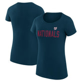 Washington Nationals G-III 4Her by Carl Banks Women's Super-Slim Fit Lightweight Dot Print T-Shirt for sale