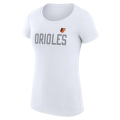 Baltimore Orioles G-III 4Her by Carl Banks Women's Super-Slim Fit Lightweight Dot Print T-Shirt Lifestyle