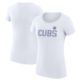 Chicago Cubs G-III 4Her by Carl Banks Women's Super-Slim Fit Lightweight Dot Print T-Shirt On Sale