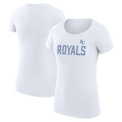 Kansas City Royals G-III 4Her by Carl Banks Women's Super-Slim Fit Lightweight Dot Print T-Shirt Lifestyle