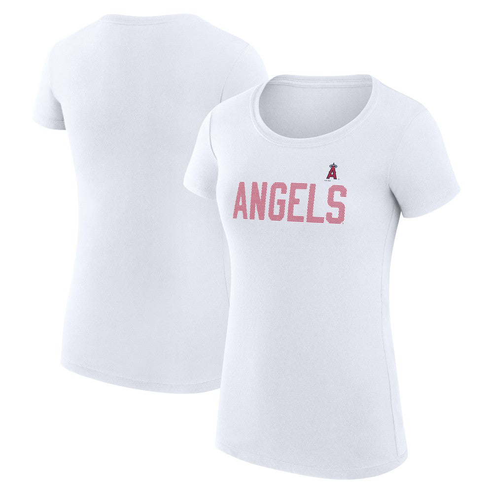 Los Angeles Angels G-III 4Her by Carl Banks Women's Super-Slim Fit Lightweight Dot Print T-Shirt Online