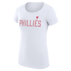 Philadelphia Phillies G-III 4Her by Carl Banks Women's Super-Slim Fit Lightweight Dot Print T-Shirt Sale