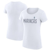 Seattle Mariners G-III 4Her by Carl Banks Women's Super-Slim Fit Lightweight Dot Print T-Shirt for sale