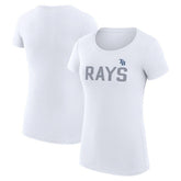 Tampa Bay Rays G-III 4Her by Carl Banks Women's Super-Slim Fit Lightweight Dot Print T-Shirt Clearance