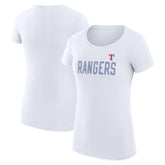 Texas Rangers G-III 4Her by Carl Banks Women's Super-Slim Fit Lightweight Dot Print T-Shirt Online