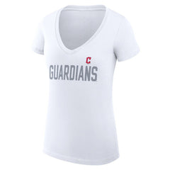 Cleveland Guardians G-III 4Her by Carl Banks Women's Super-Slim Fit Lightweight Dot Print V-Neck T-Shirt discount