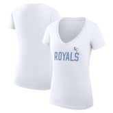 Kansas City Royals G-III 4Her by Carl Banks Women's Super-Slim Fit Lightweight Dot Print V-Neck T-Shirt Online