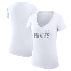 Pittsburgh Pirates G-III 4Her by Carl Banks Women's Super-Slim Fit Lightweight Dot Print V-Neck T-Shirt Near Me