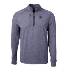 Atlanta Falcons Cutter & Buck Big & Tall Adapt Eco Knit Quarter-Zip Pullover Top Heather Navy - NFL
