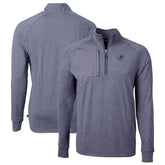 Detroit Lions Cutter & Buck Big & Tall Adapt Eco Knit Quarter-Zip Pullover Top Heather Navy - NFL