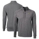 Green Bay Packers Cutter & Buck Big & Tall Adapt Eco Knit Quarter-Zip Pullover Top Heather Black - NFL