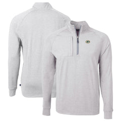 Green Bay Packers Cutter & Buck Big & Tall Adapt Eco Knit Quarter-Zip Pullover Top Heather Gray - NFL